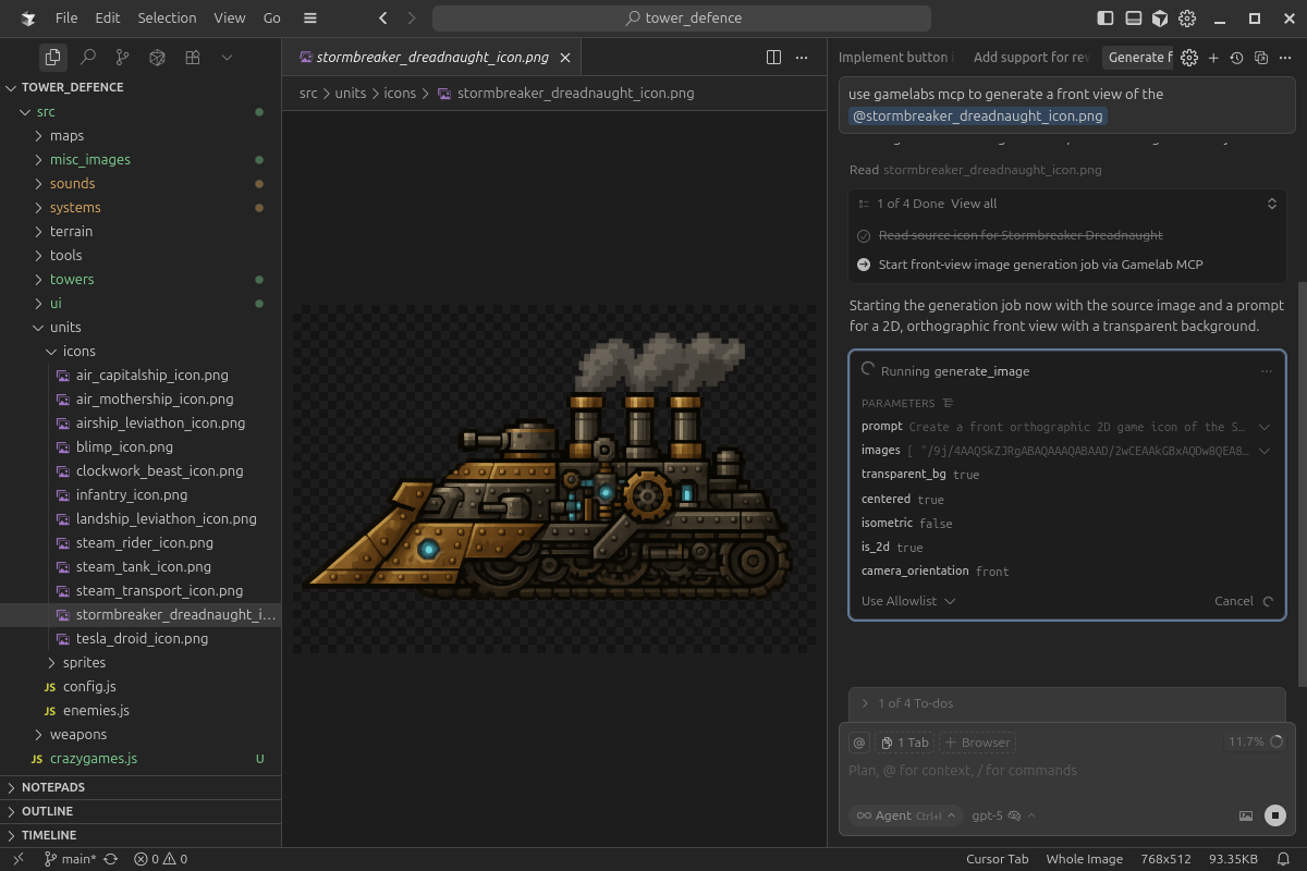 Using Gamelabs Studio MCP in Cursor